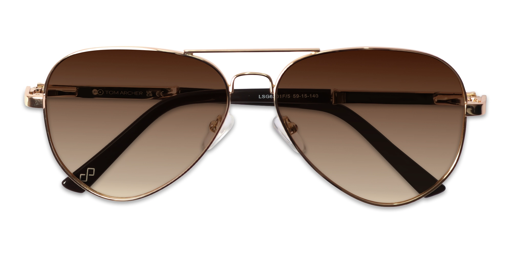 Gold Double Bridge Metal Pilot Sunglasses 6
