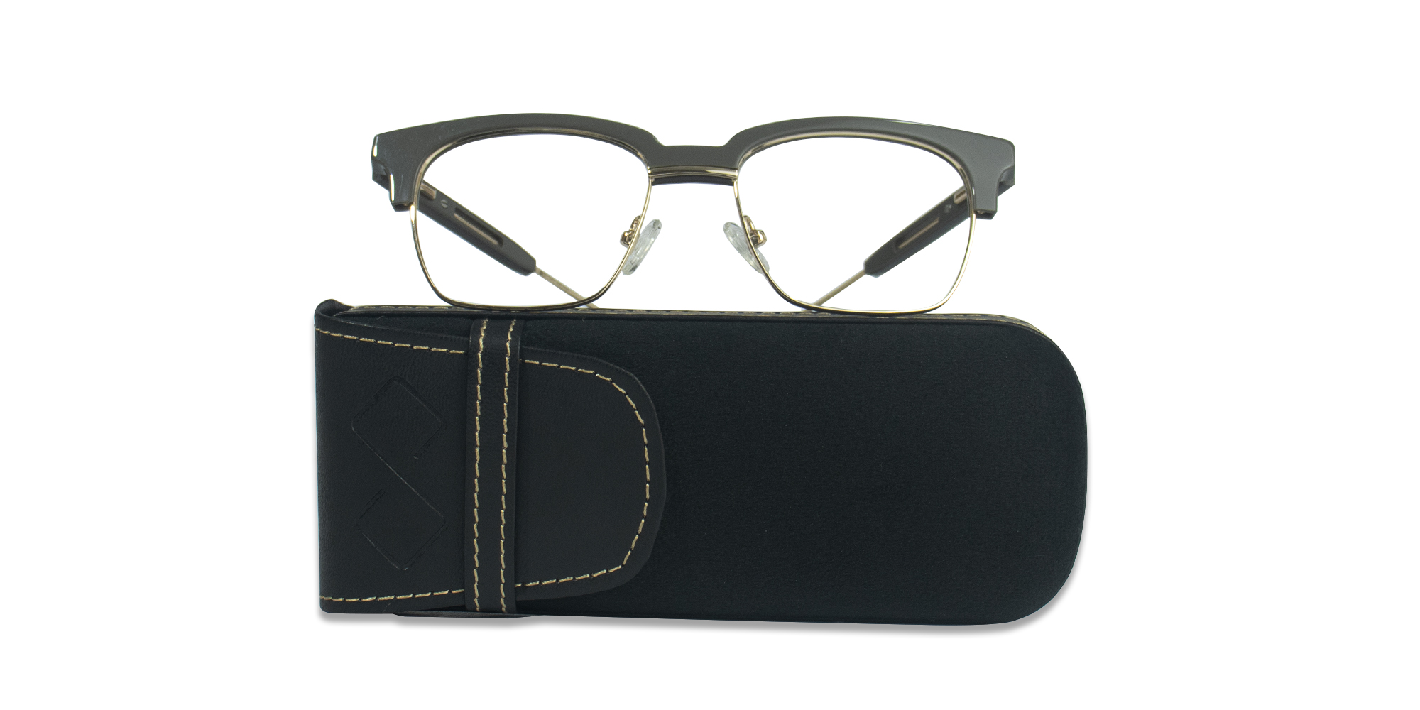 Black Glasses Case Vegan Leather-6