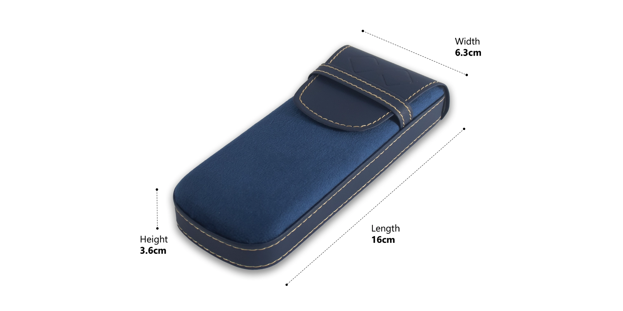 Blue Glasses Case Vegan Leather-5