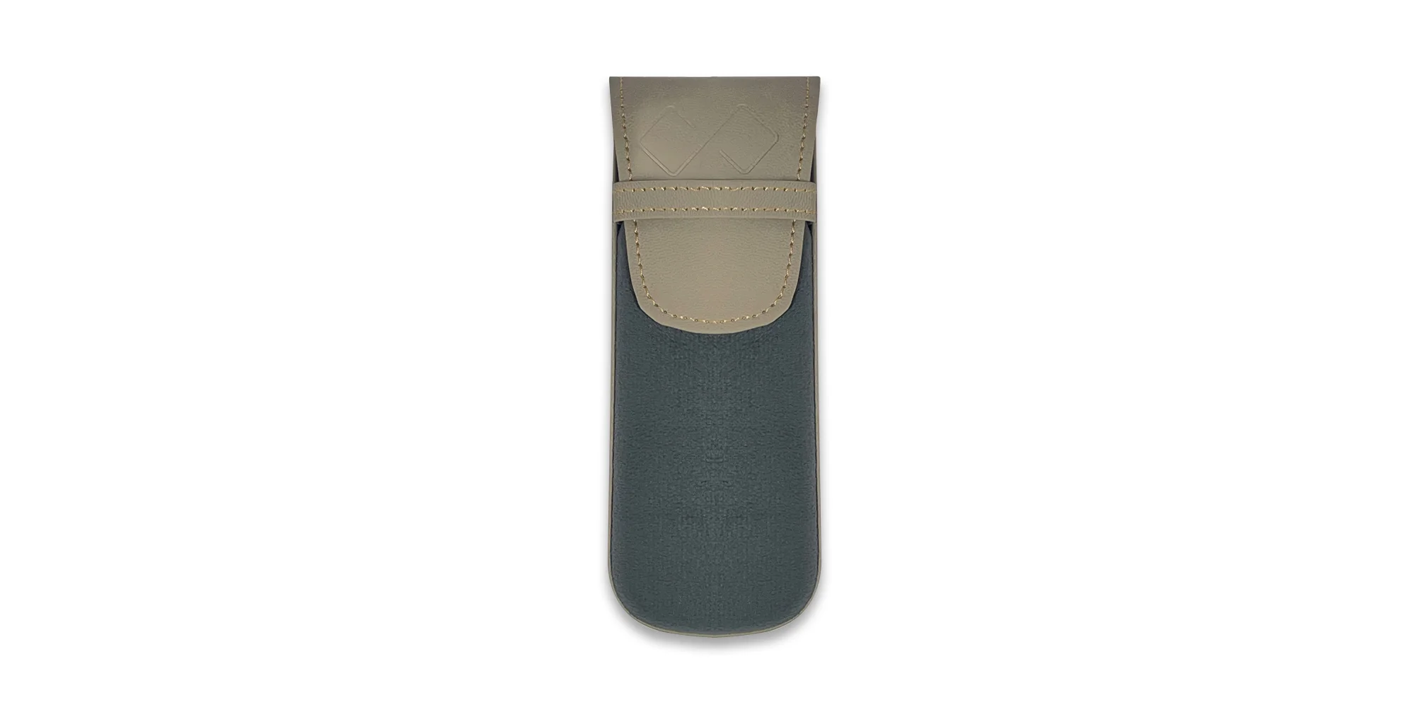 Grey Vegan Leather Glasses Case-1