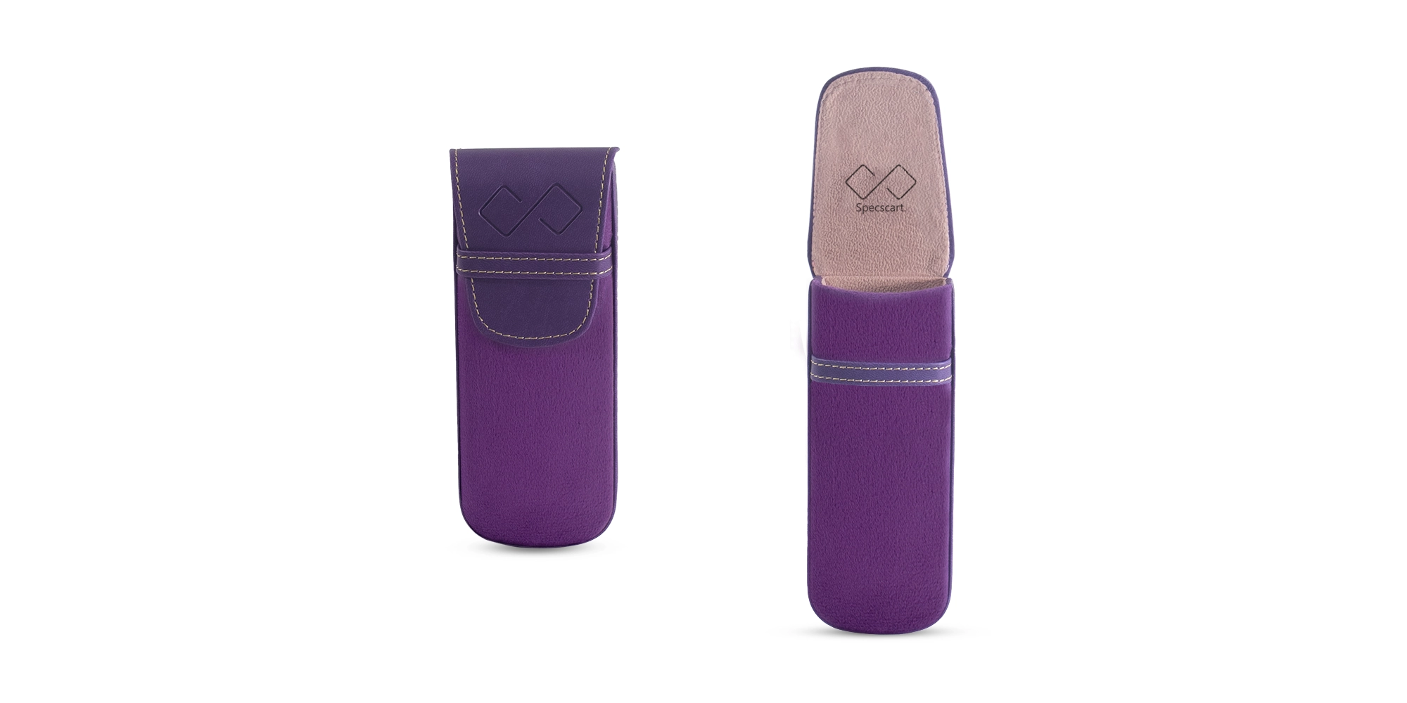 Purple Glasses Case Vegan Leather-2