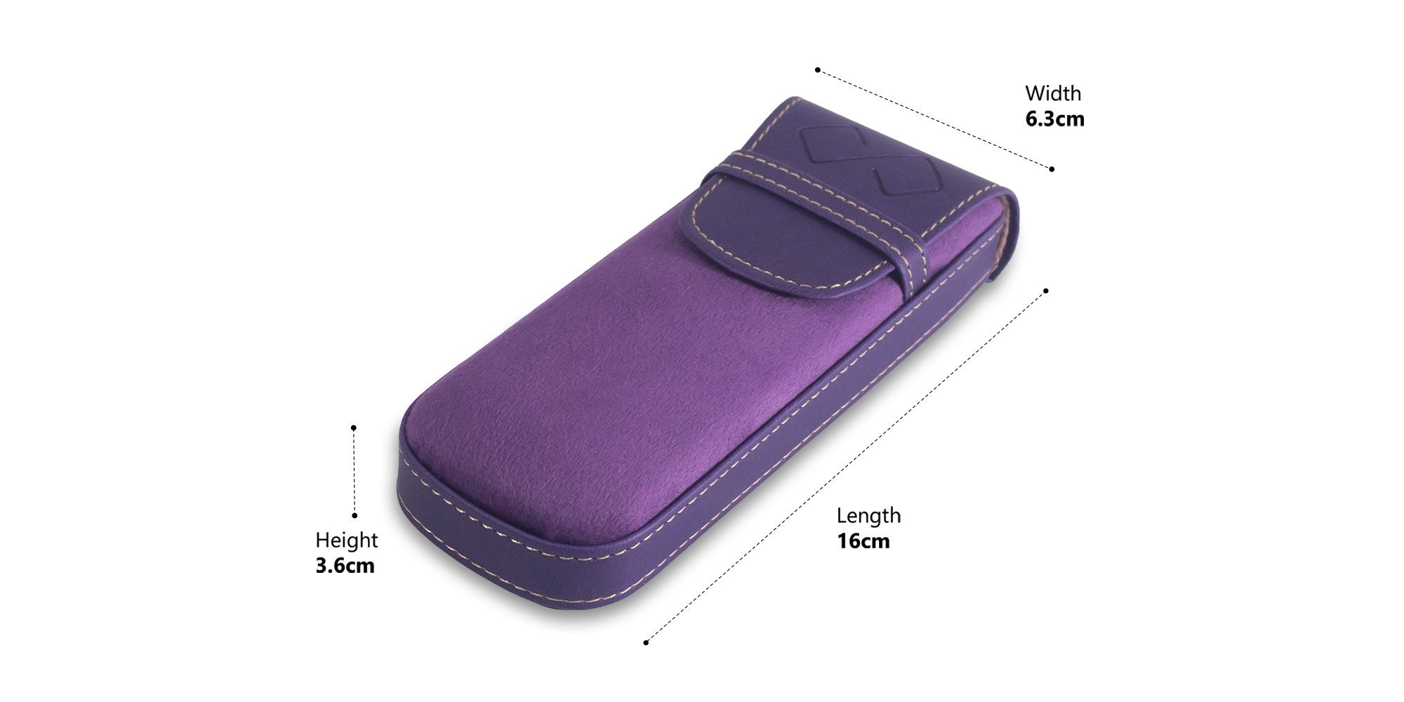 Purple Glasses Case Vegan Leather-2