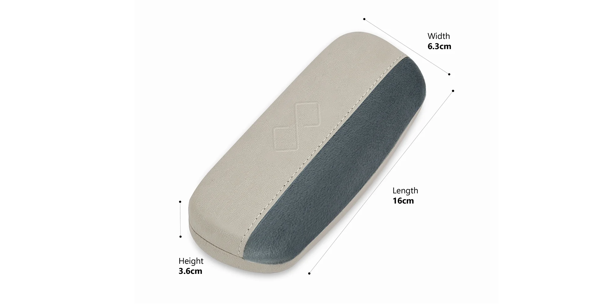 Grey Hard Case Eyeglass Case-3 Grey Hard Case Eyeglass Case-3