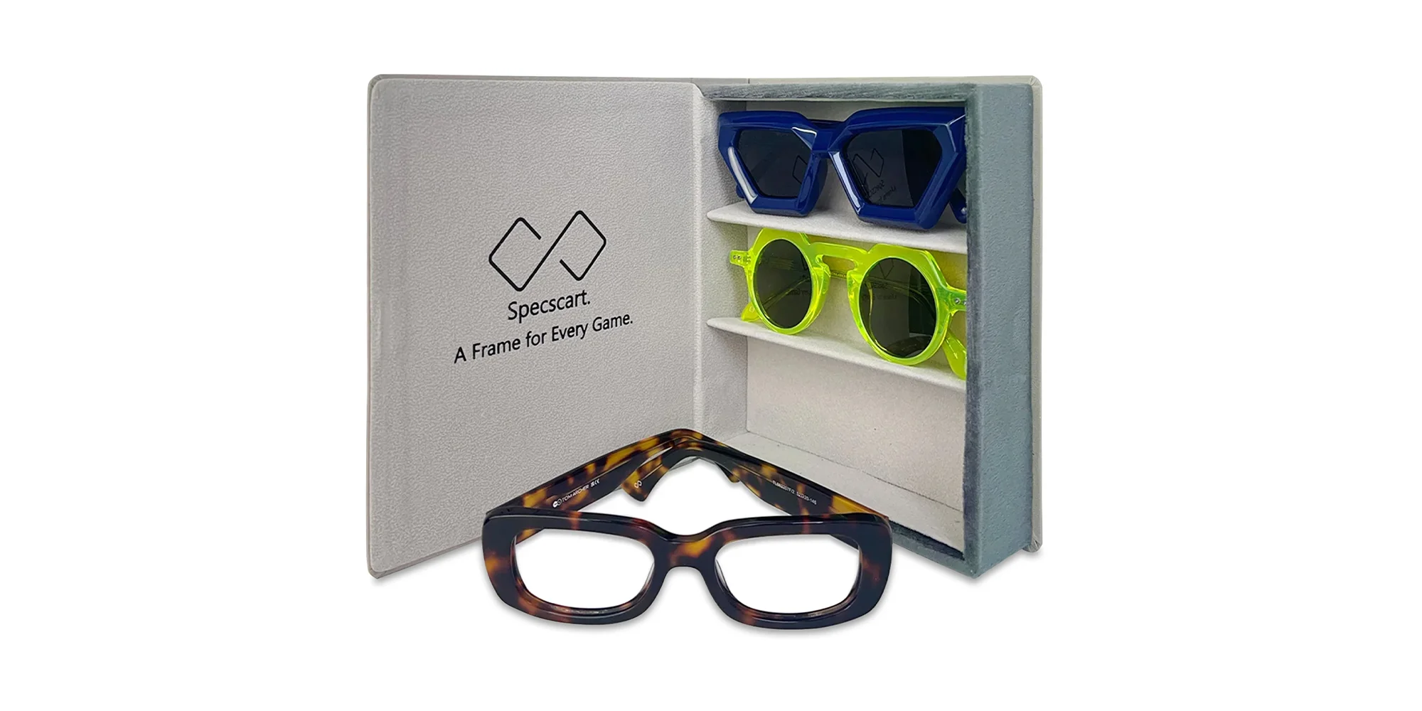 Grey Eyeglass Case For Multiple Pairs-3