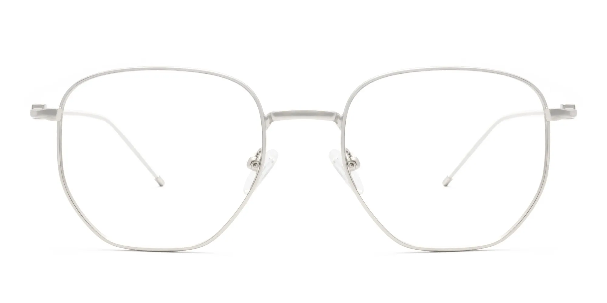 Silver Hexagon Glasses-2 Silver Hexagon Glasses-2