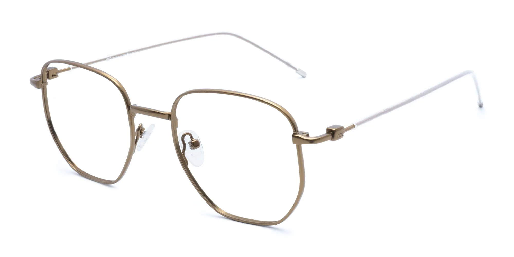 hexagon metal frame glasses-2