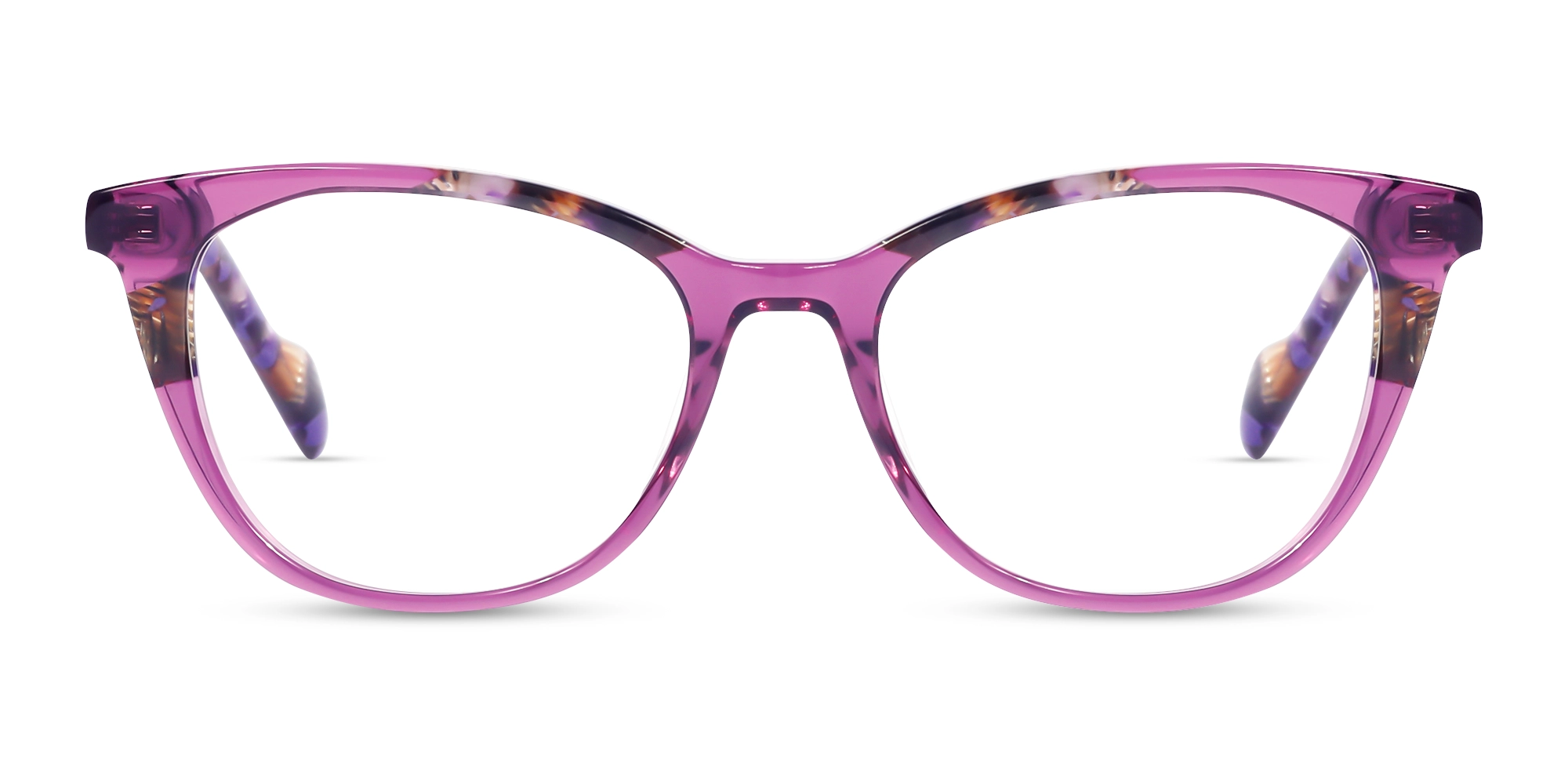 Crystal Purple Cat Eye Acetate Eyeglasses-1