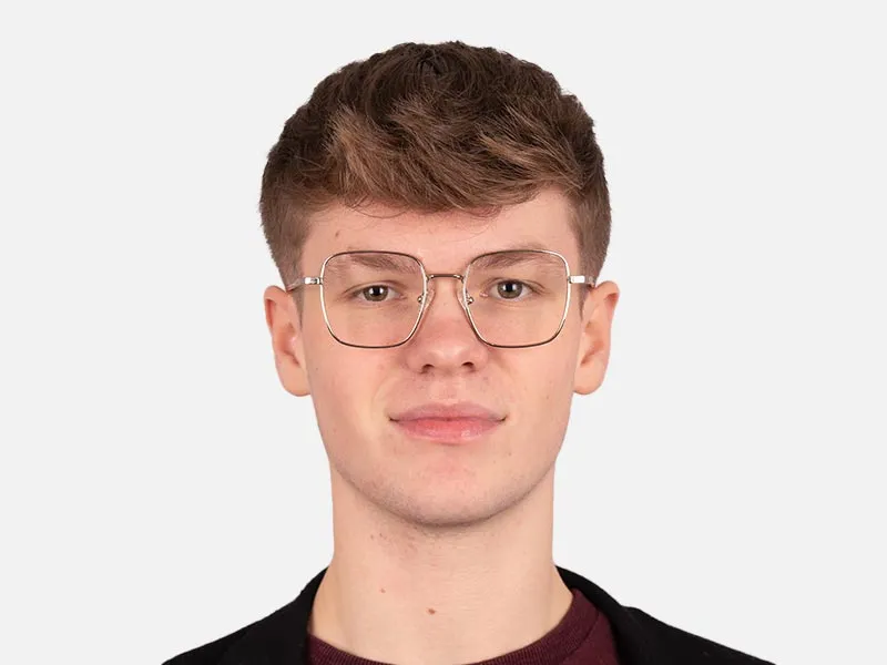 Silver Wire Frame Glasses-2