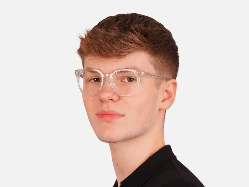 Transparent Frame Keyhole Glasses-2