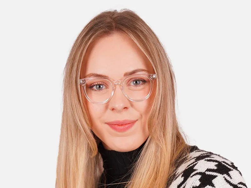 Transparent Frame Keyhole Glasses-2