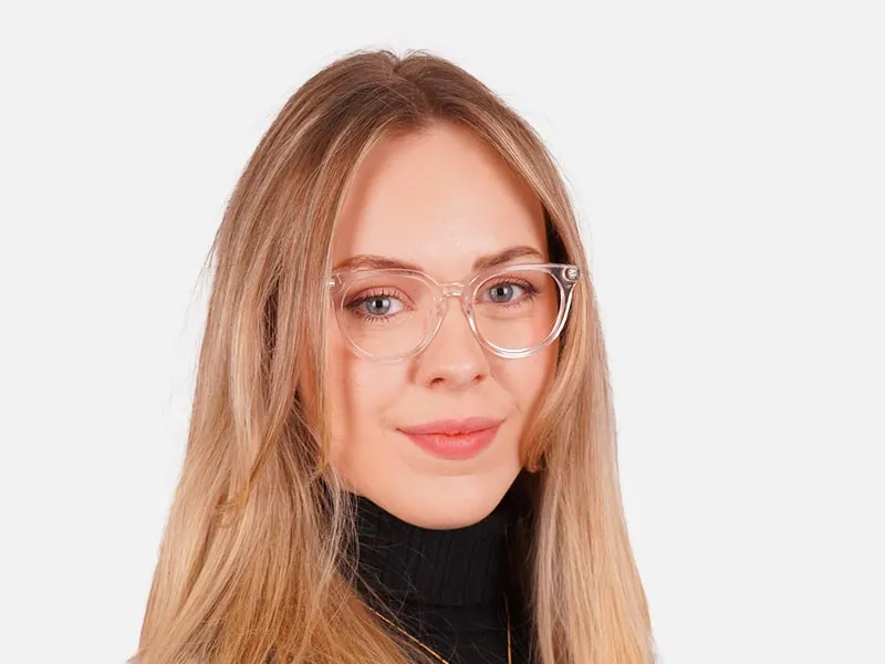 Transparent Frame Keyhole Glasses-2