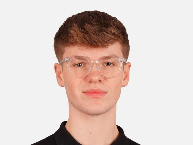 Transparent Frame Keyhole Glasses-2