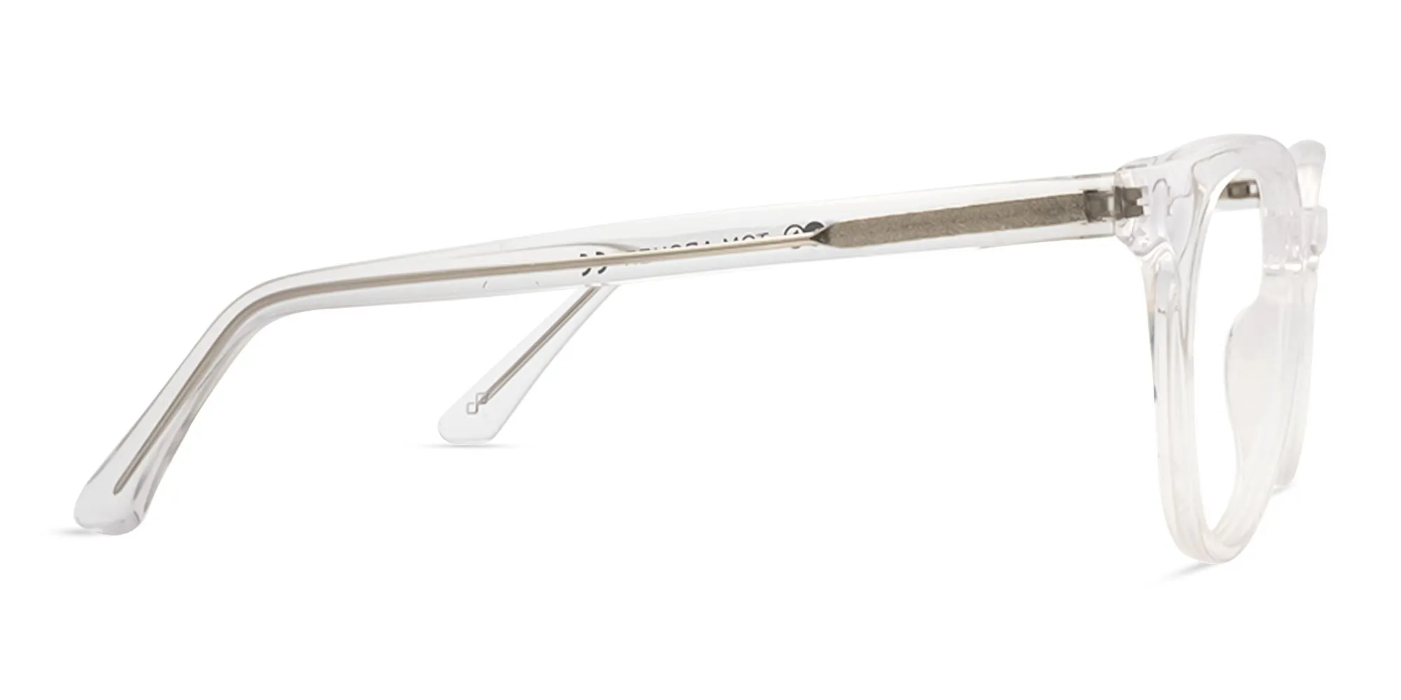 Transparent Frame Keyhole Glasses-2