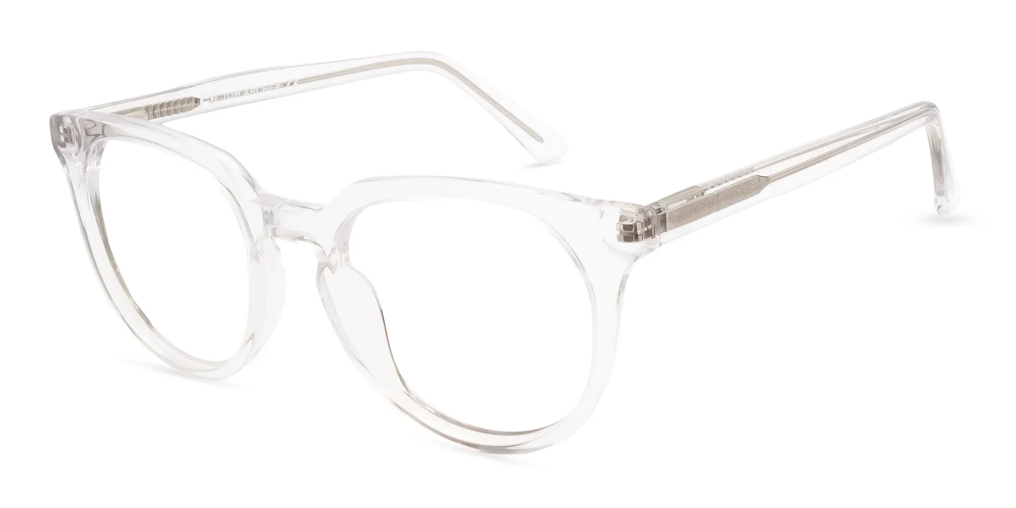 Transparent Frame Keyhole Glasses-2