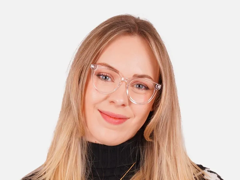 Transparent Frame Keyhole Glasses-2