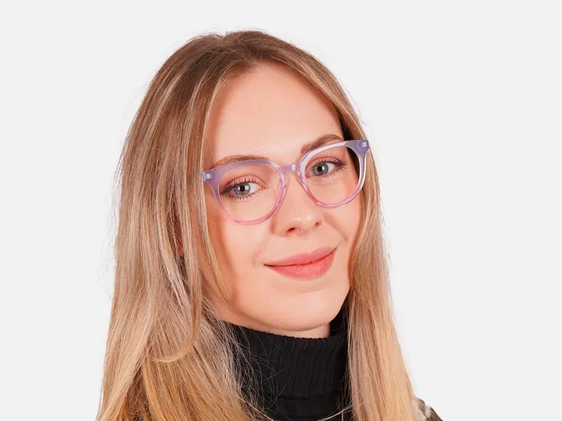 Designer Round Keyhole Glasses-2