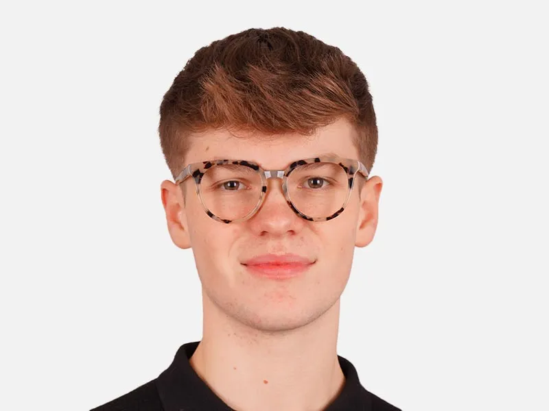 Tortoiseshell Keyhole Glasses-2