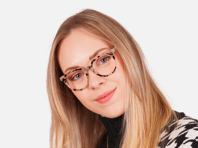 Tortoiseshell Keyhole Glasses-2