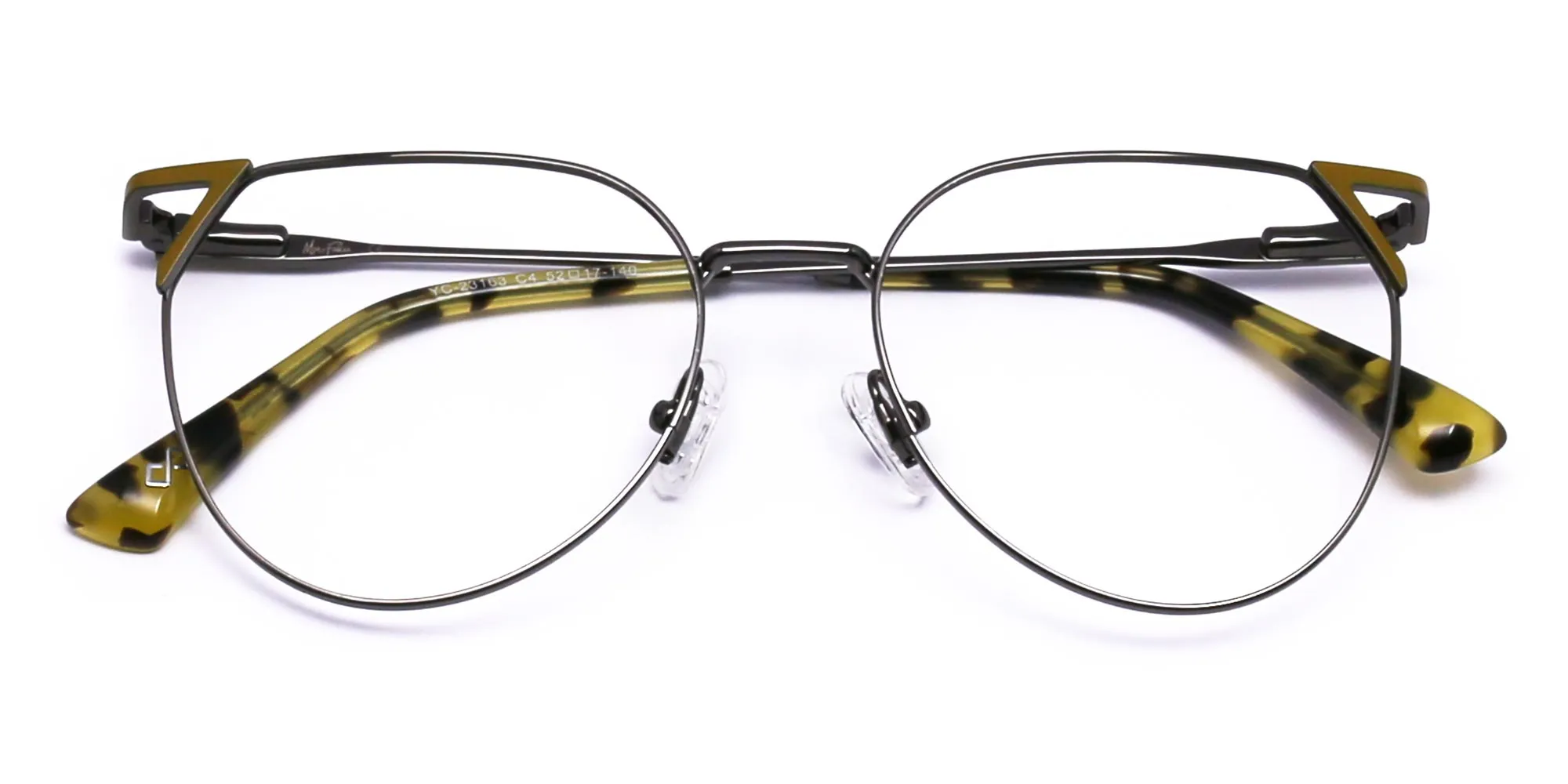 green metal eyeglass frames-2
