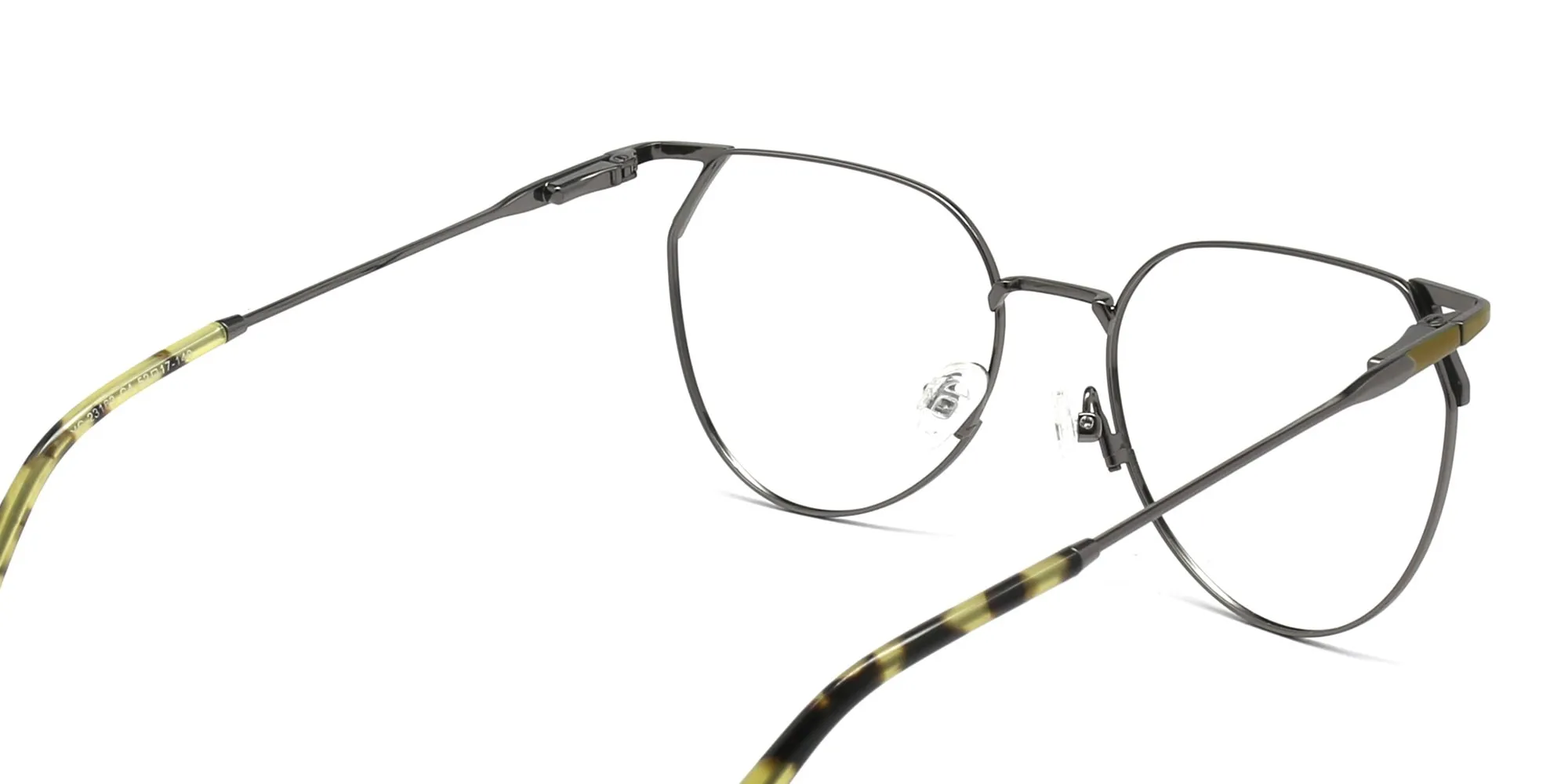 green metal eyeglass frames-2