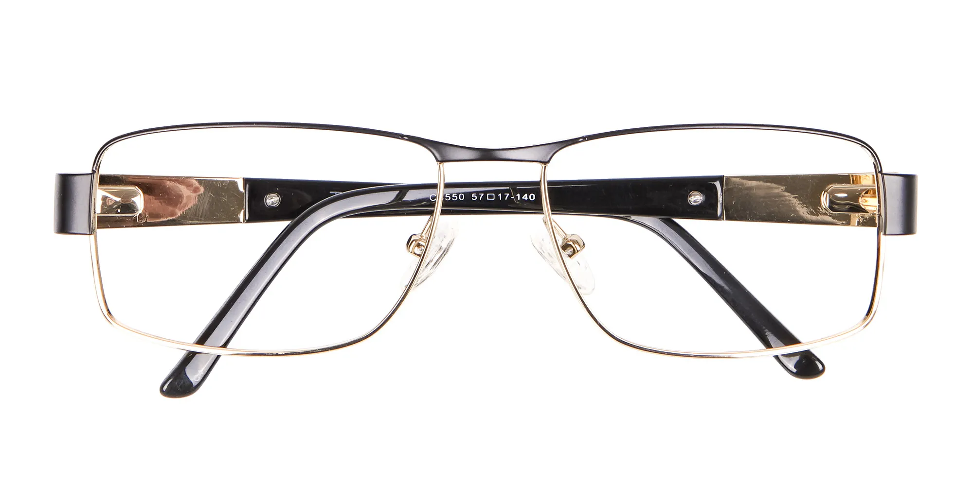 Black and Gold Rectangle Glasses Frames-2