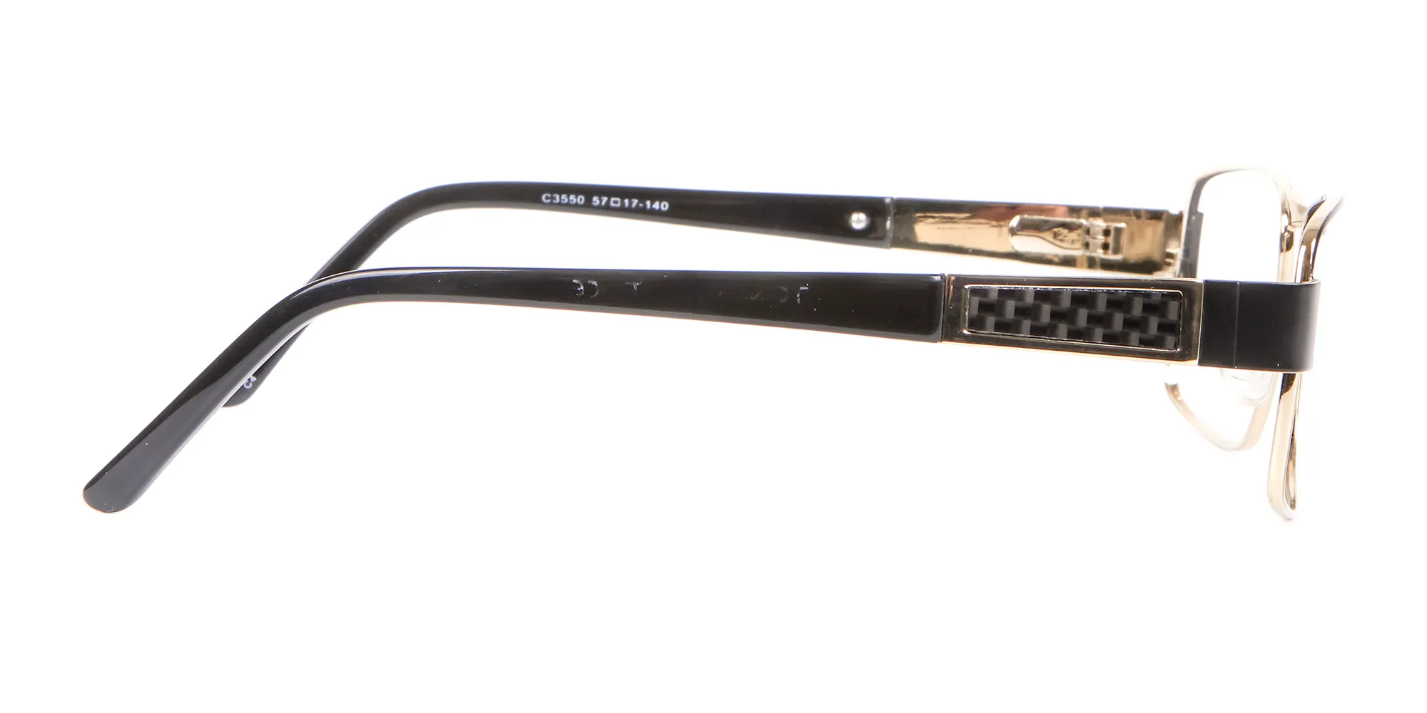 Black and Gold Rectangle Glasses Frames-2