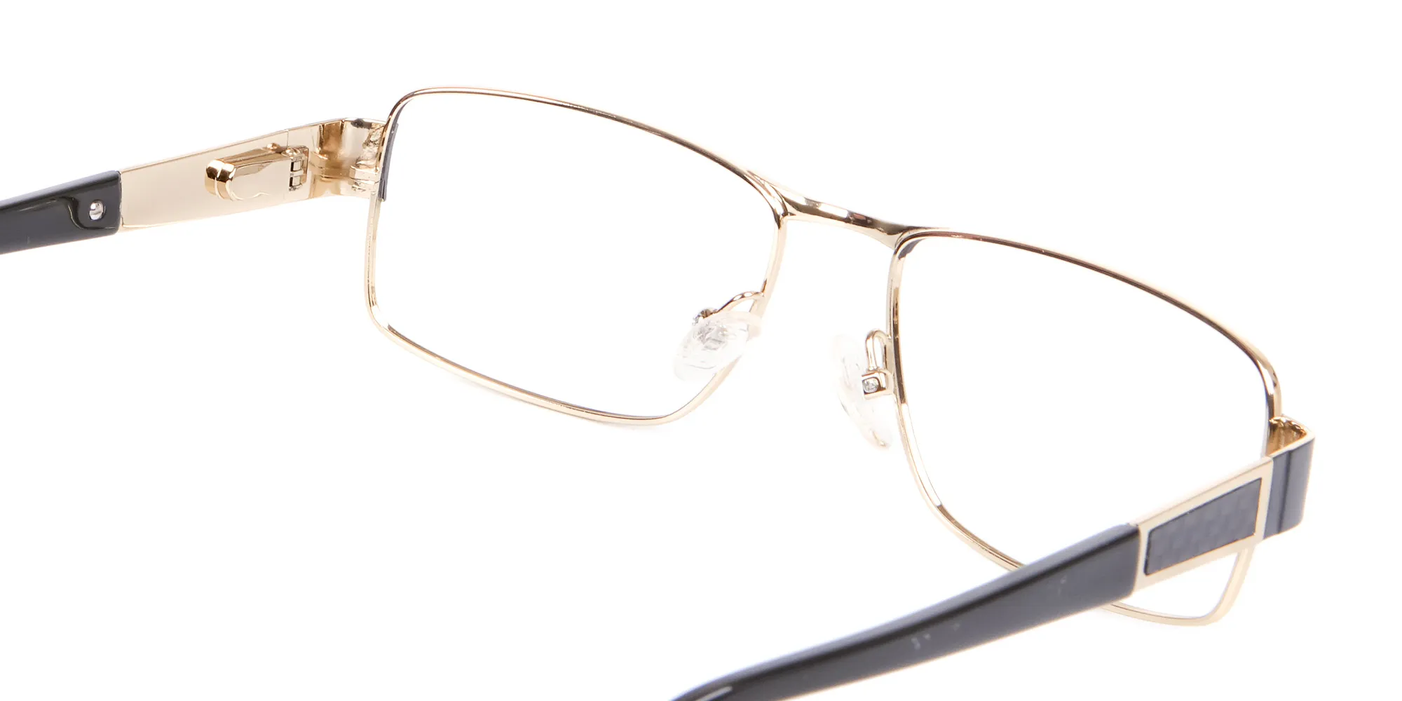 Black and Gold Rectangle Glasses Frames-2