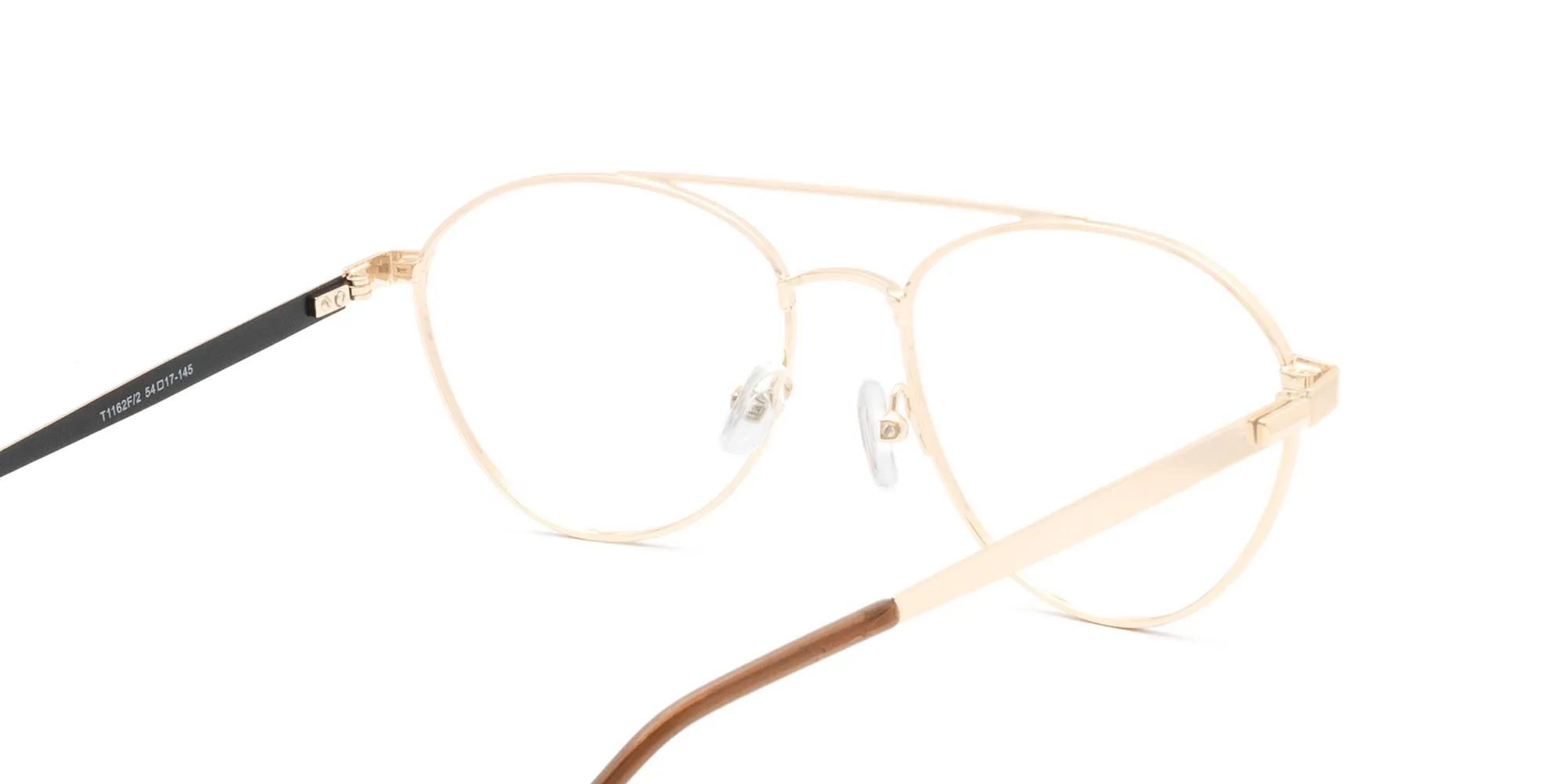 Black and Gold Pilot Eyeglasses-2