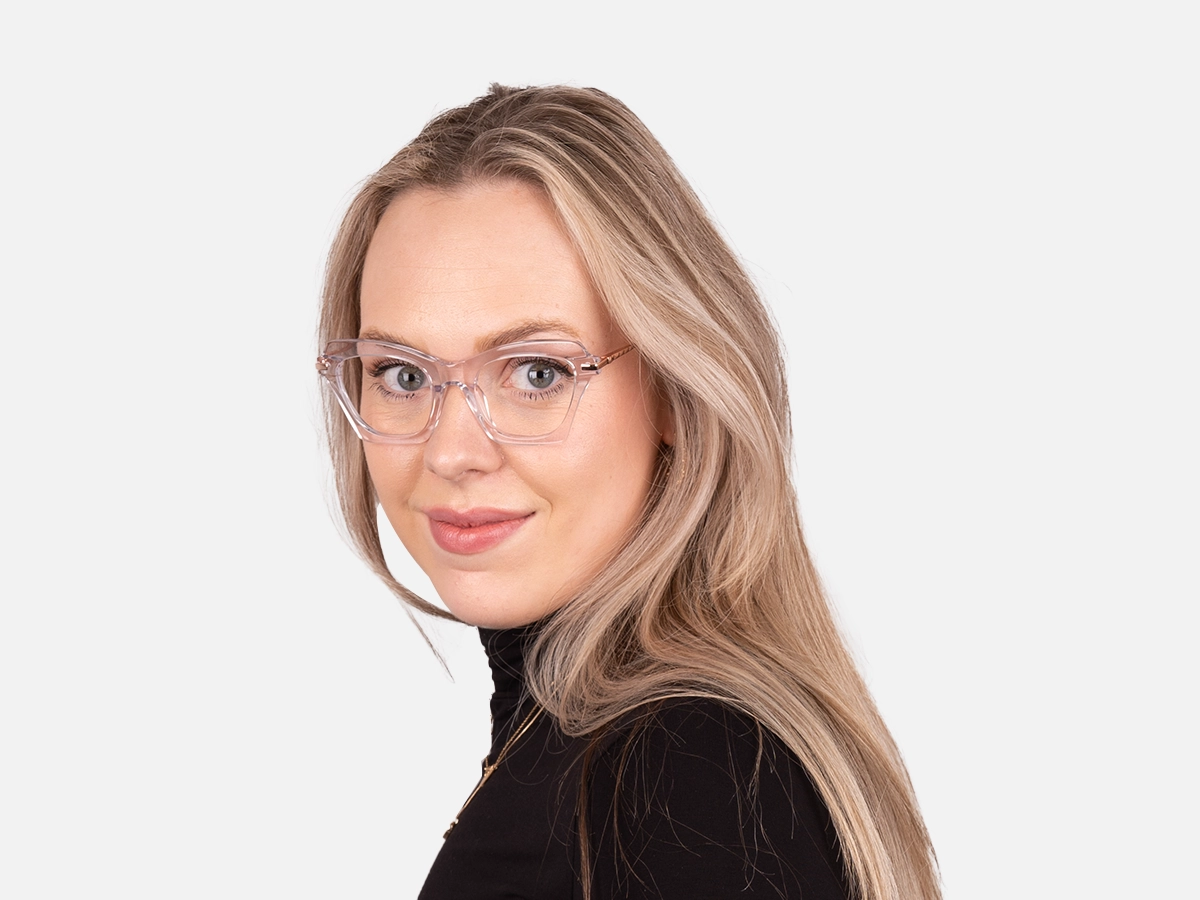 Clear Cat Eye Glasses-55