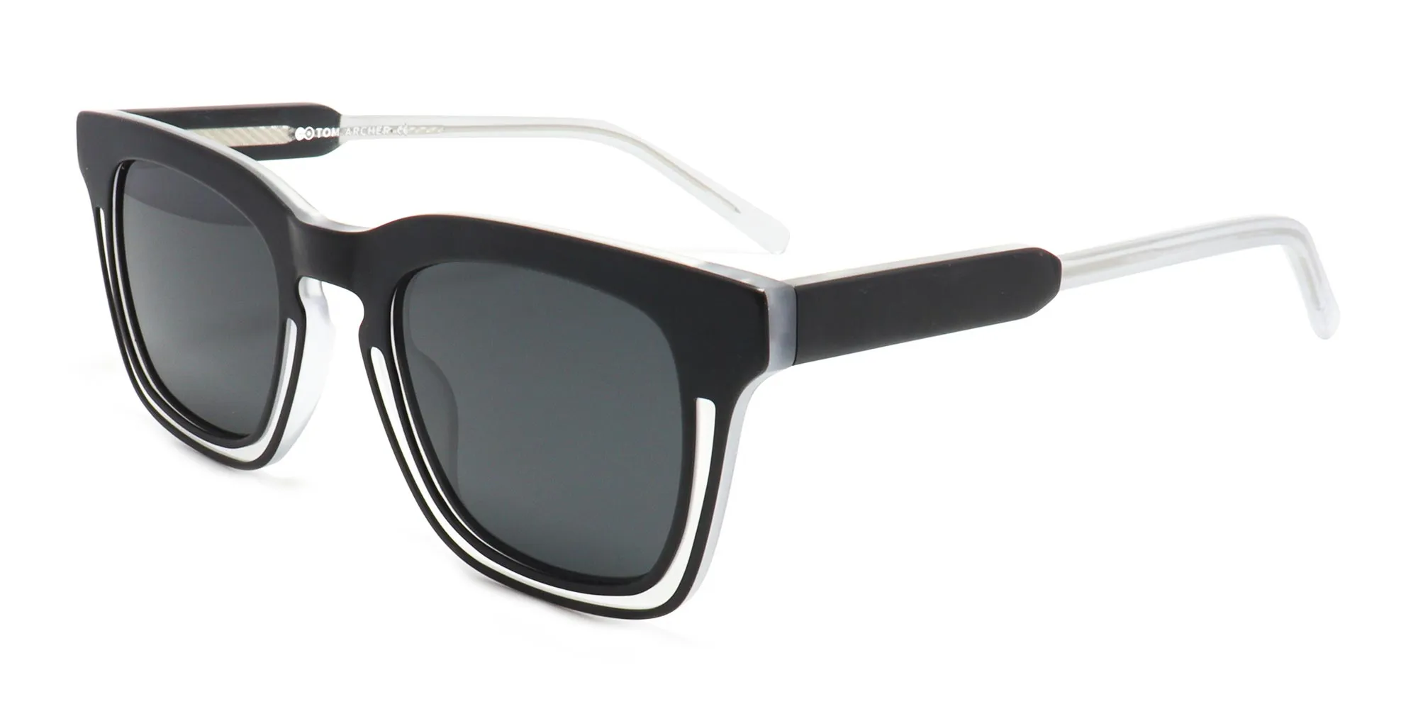 black and white frame sunglasses-2
