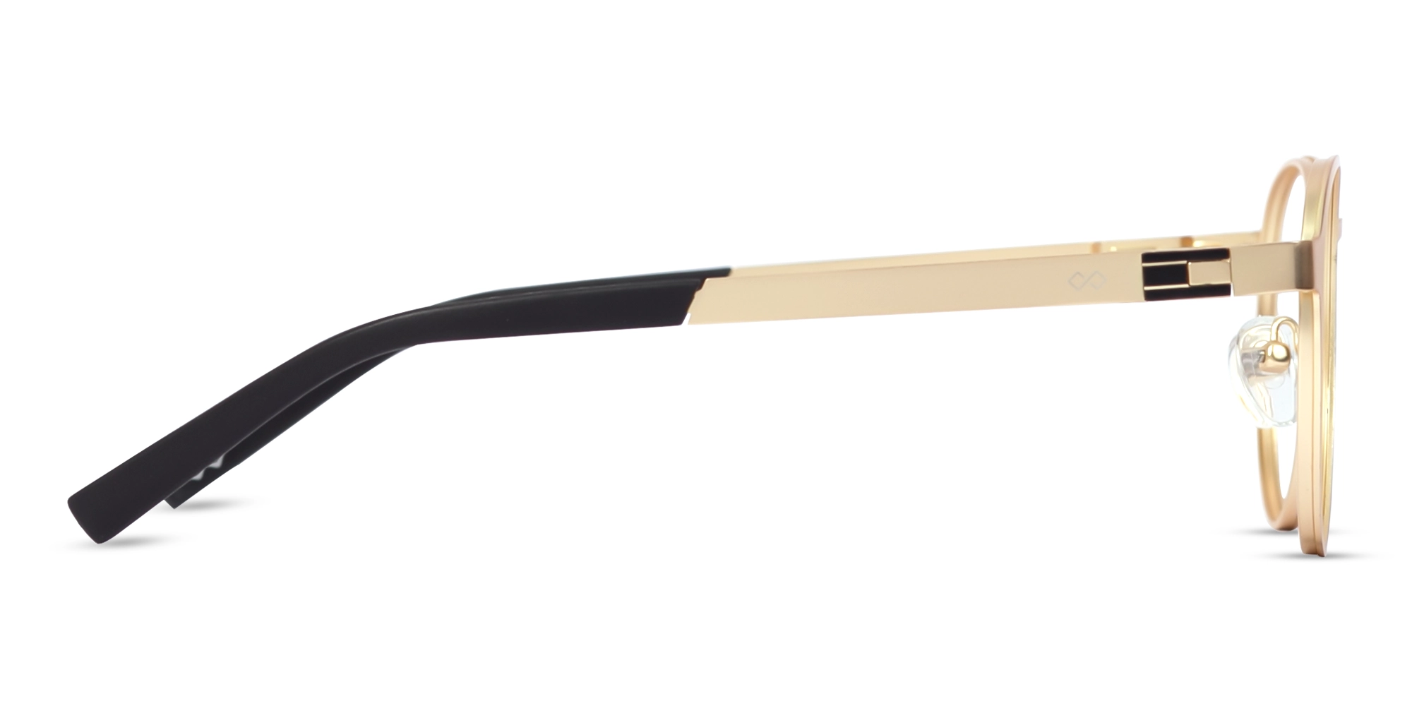 Champagne Gold & Black Metal Glasses