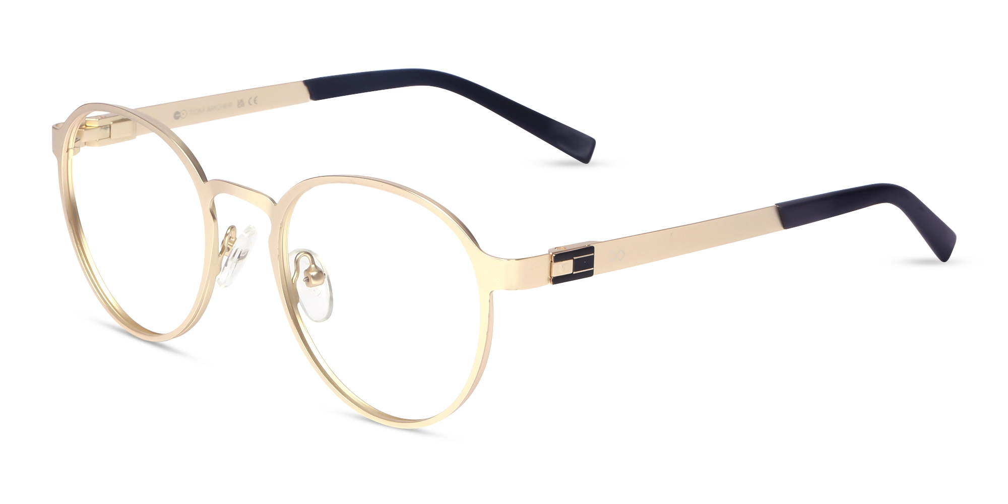 Champagne Gold & Black Metal Glasses