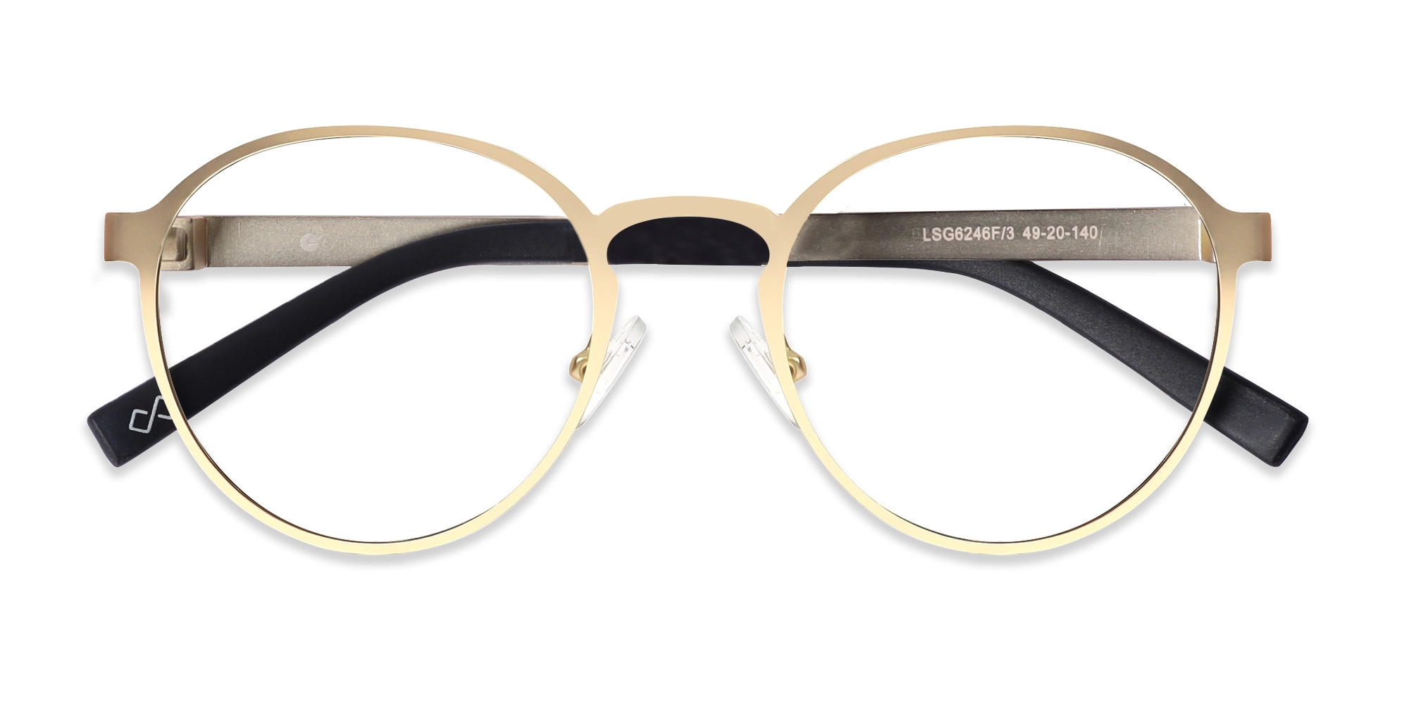 Champagne Gold & Black Metal Glasses