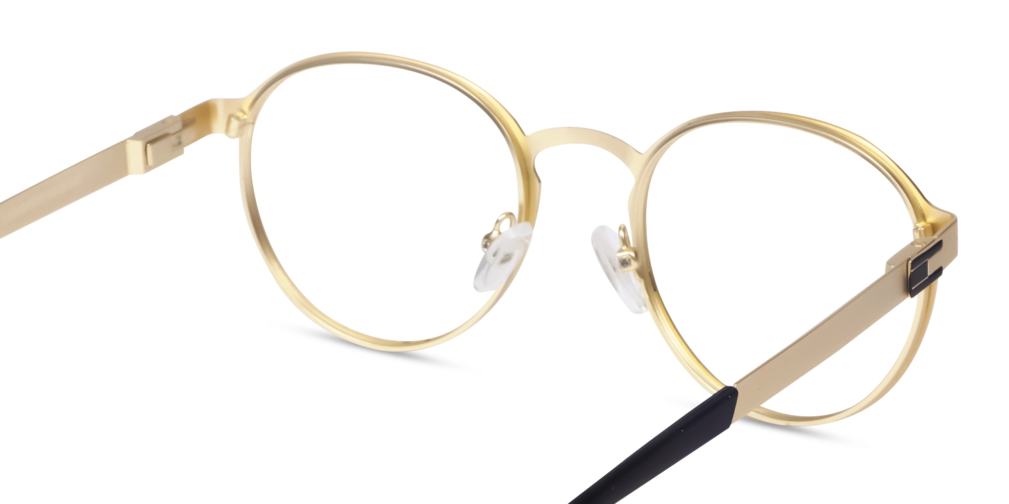 Champagne Gold & Black Metal Glasses