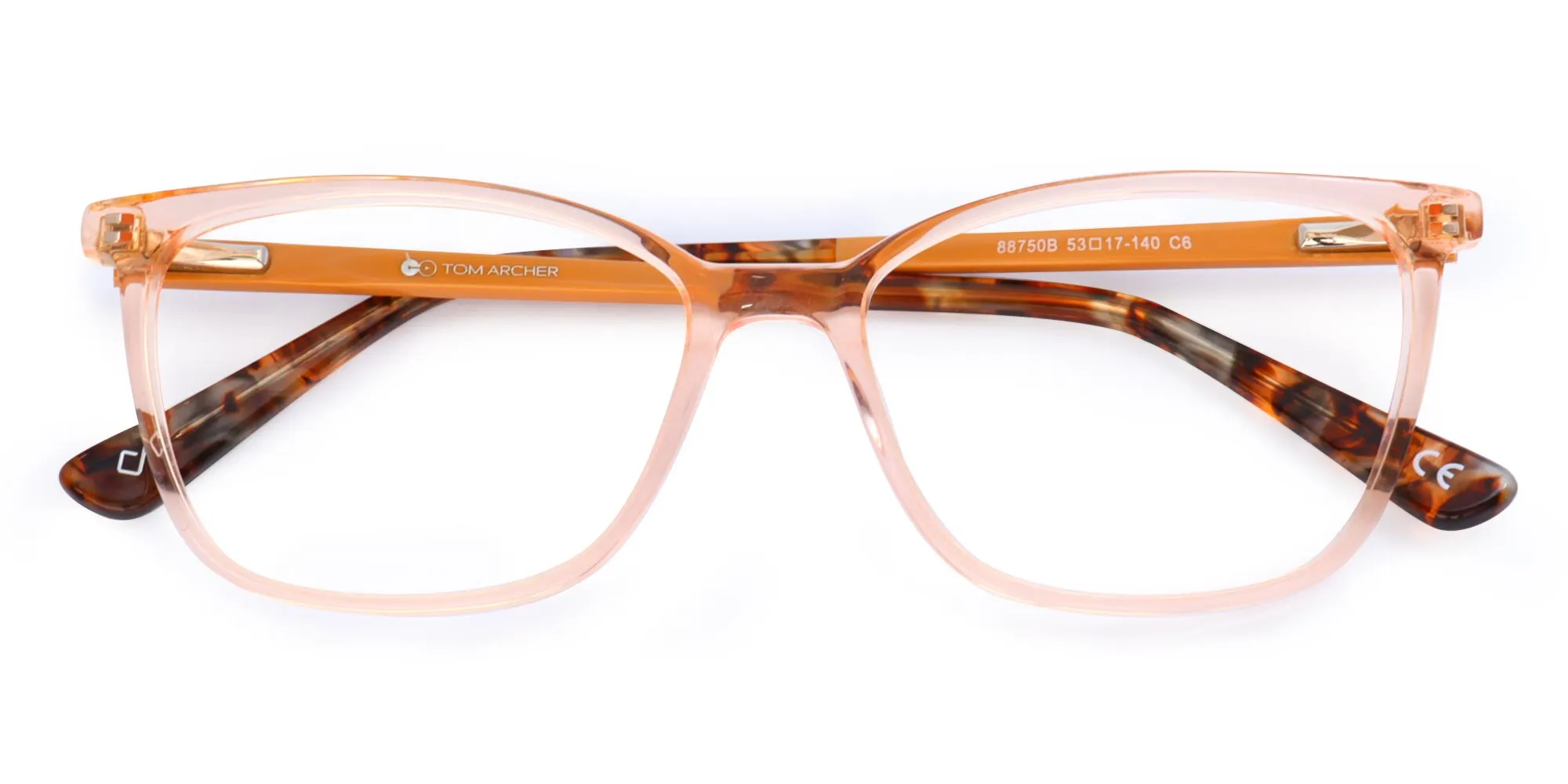 clear orange eyeglasses-2
