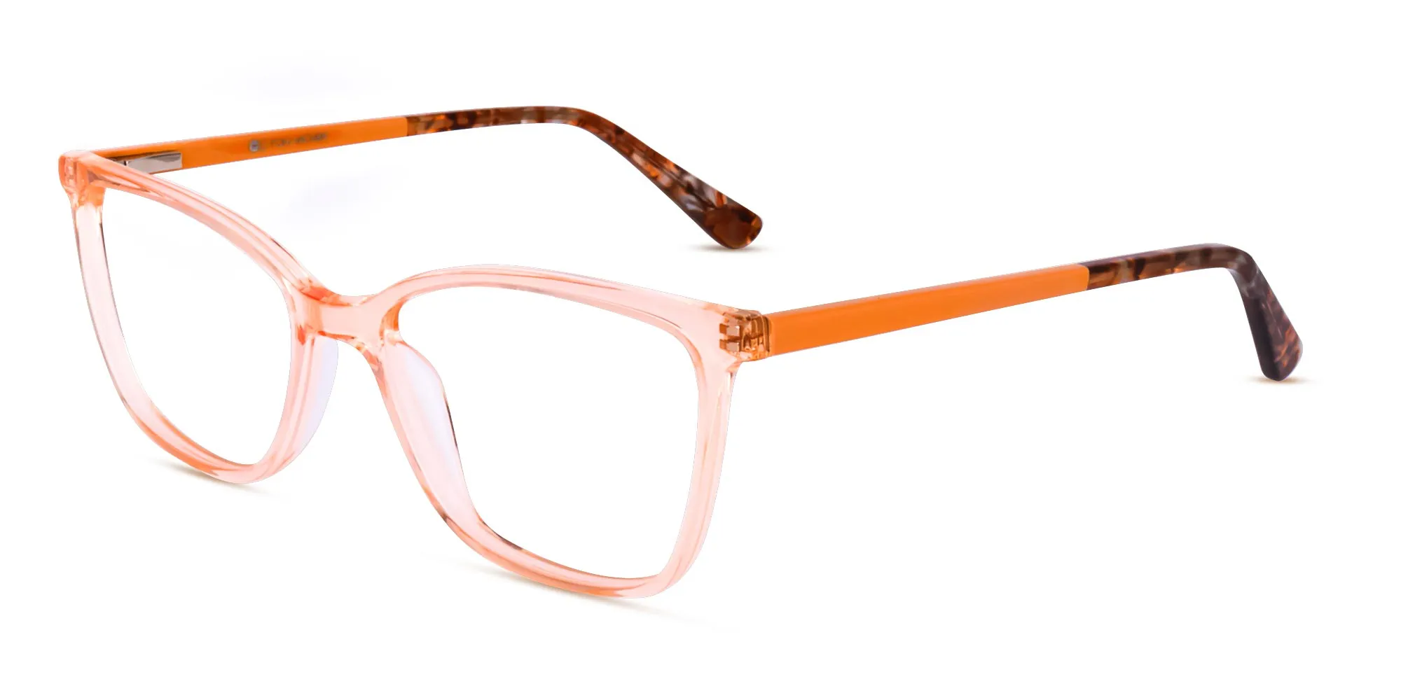 clear orange eyeglasses-2 clear orange eyeglasses-2