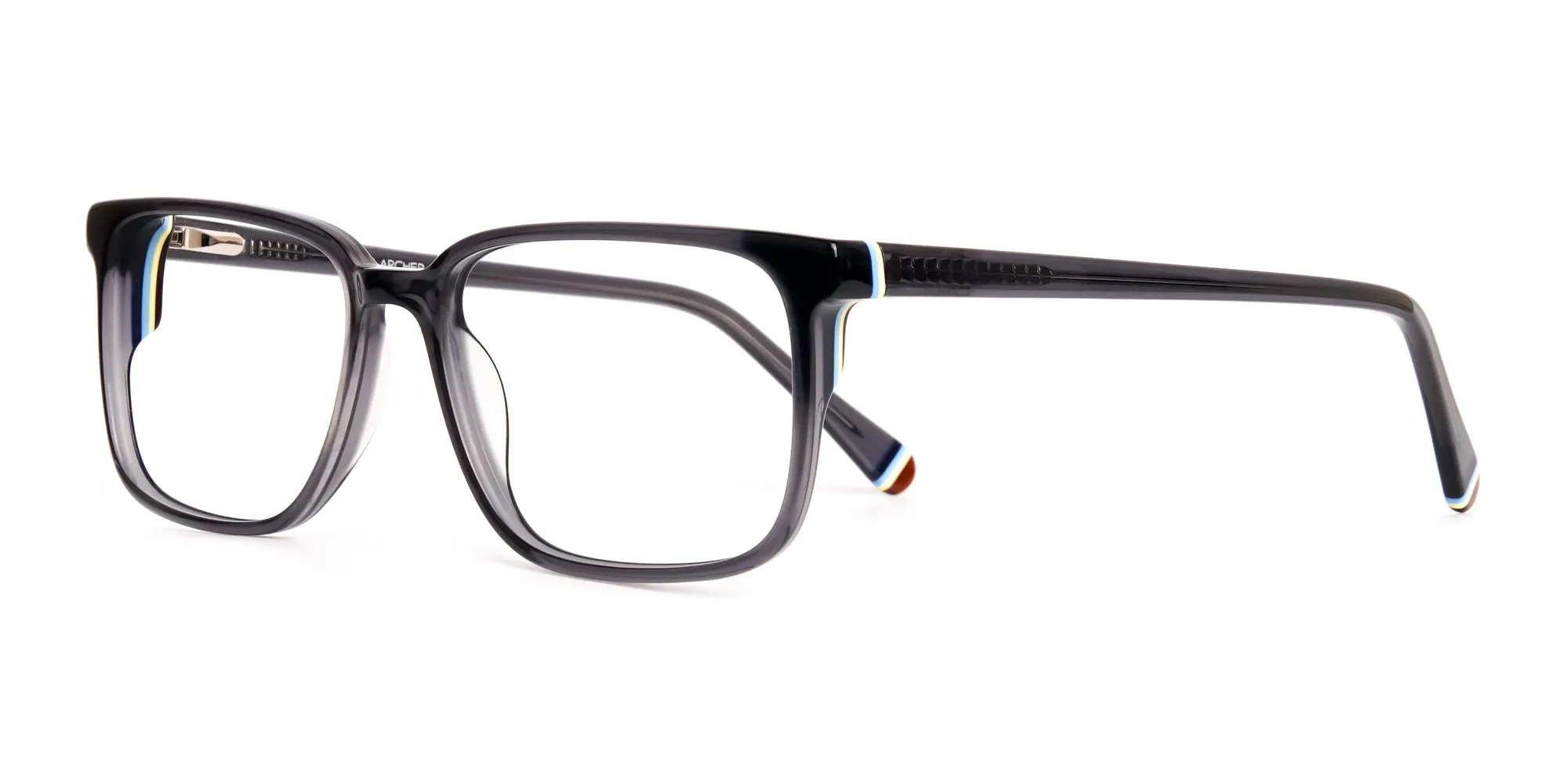 dark grey shiny rectangular glasses frames-3