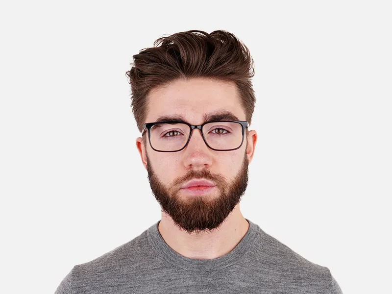 dark grey shiny rectangular glasses frames-8