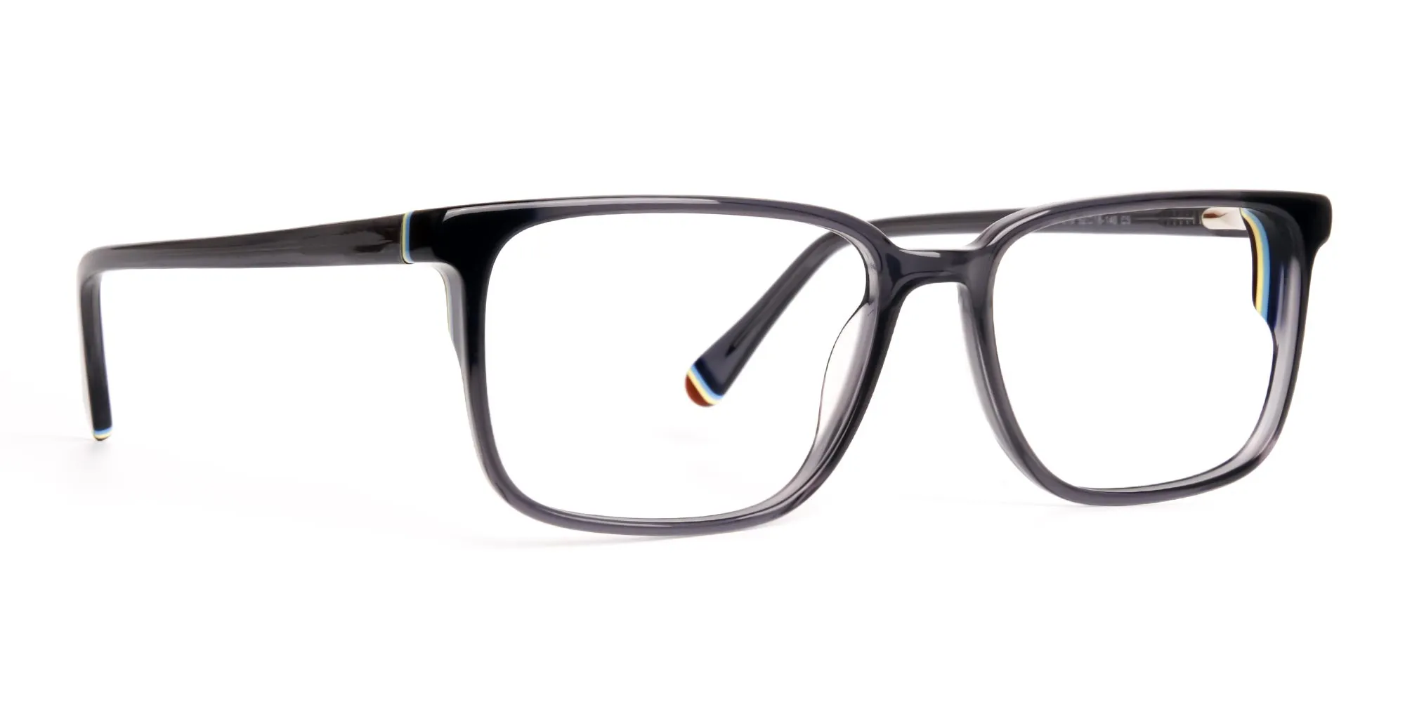 dark grey shiny rectangular glasses frames-2