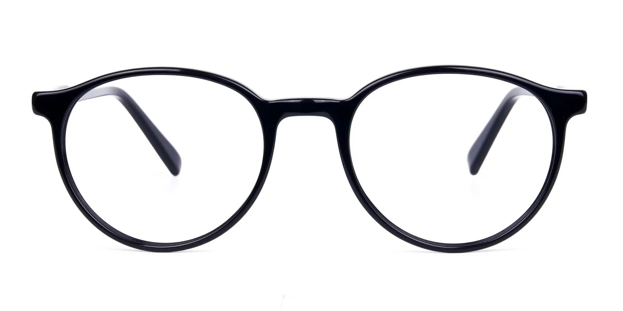 A97027F/1 - Black Full Rimmed Round Glasses