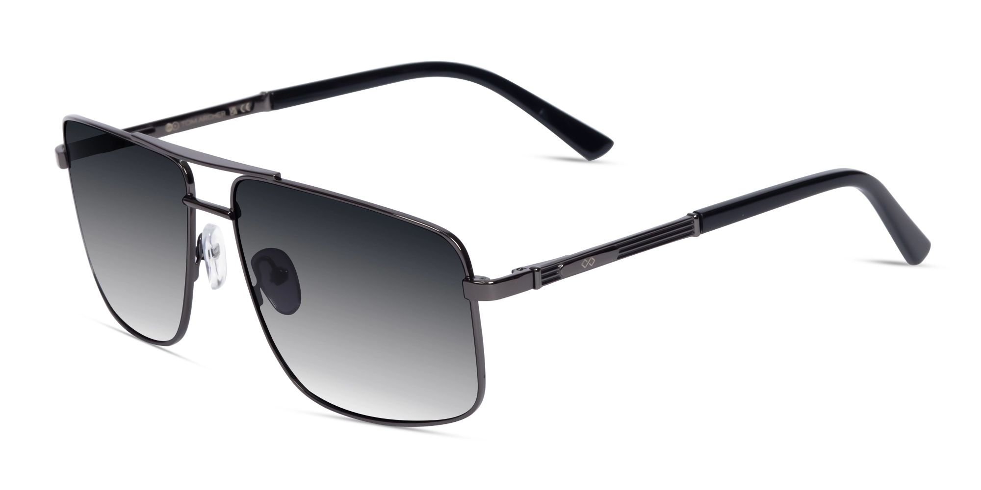 Gunmetal Pilot Double Bridge Sunglasses 3 Gunmetal Pilot Double Bridge Sunglasses 3