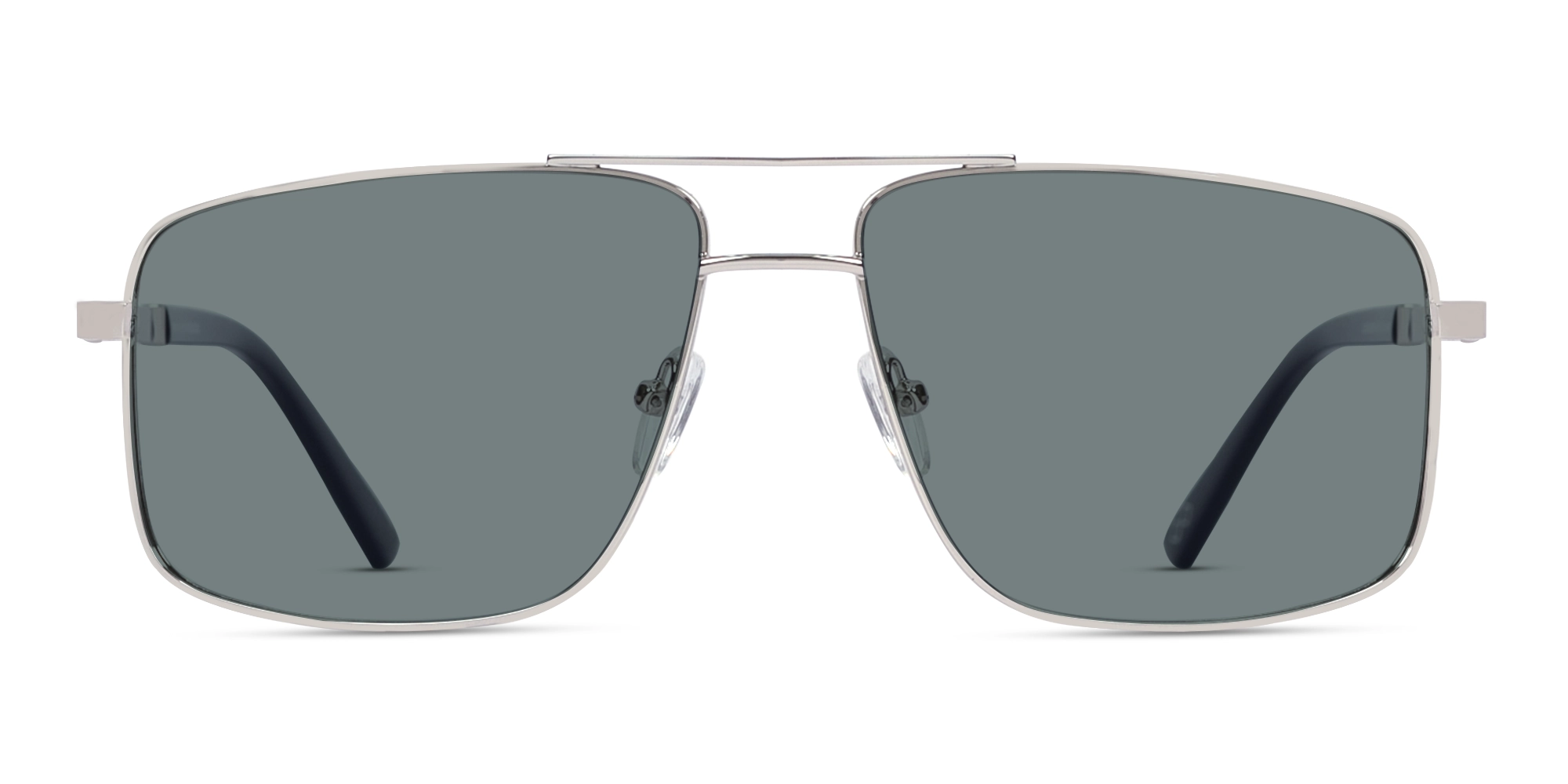 Silver Square Pilot Double Bridge Sunglasses 1 Silver Square Pilot Double Bridge Sunglasses 1