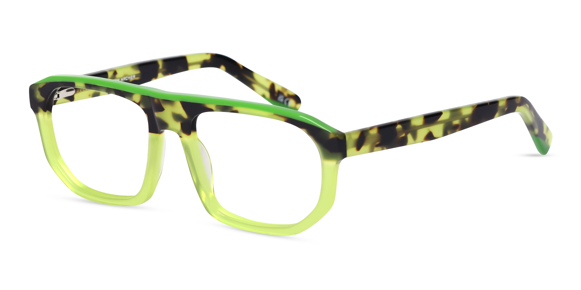 Lime Green & Jungle Tortoise Pilot Glasses Lime Green & Jungle Tortoise Pilot Glasses