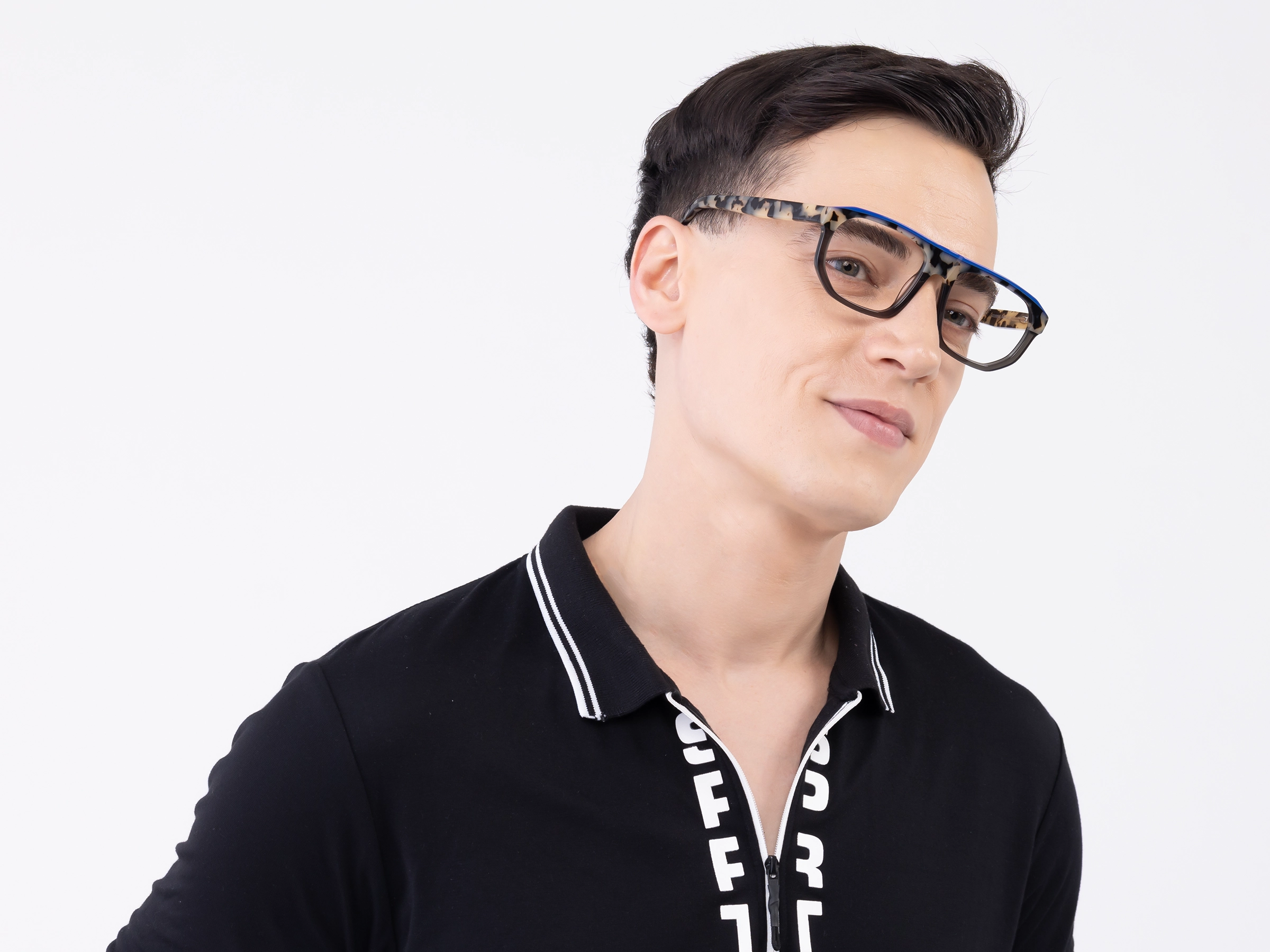 Crystal Charcoal Grey & Marzipan Tortoise glasses