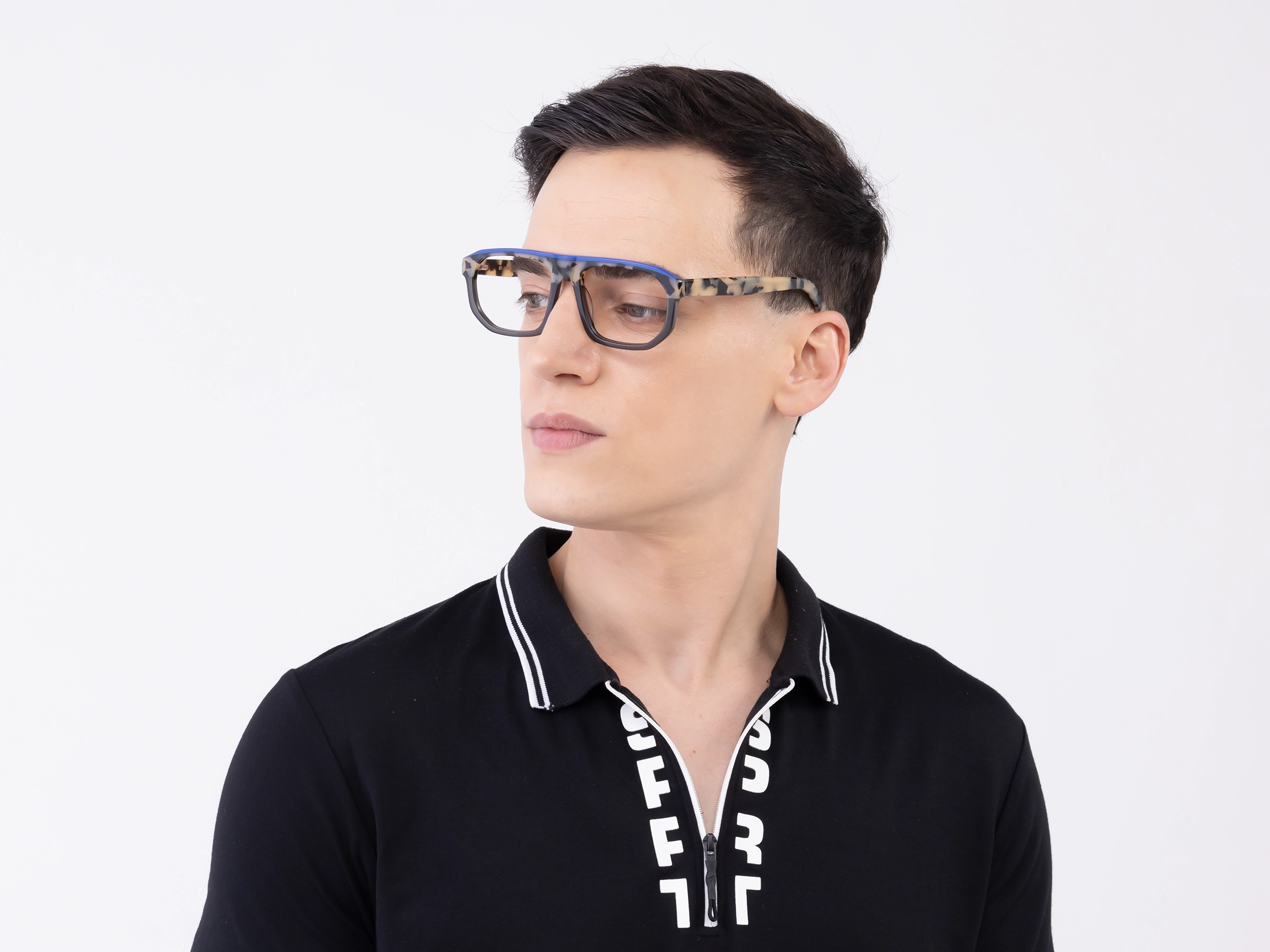 Crystal Charcoal Grey & Marzipan Tortoise glasses