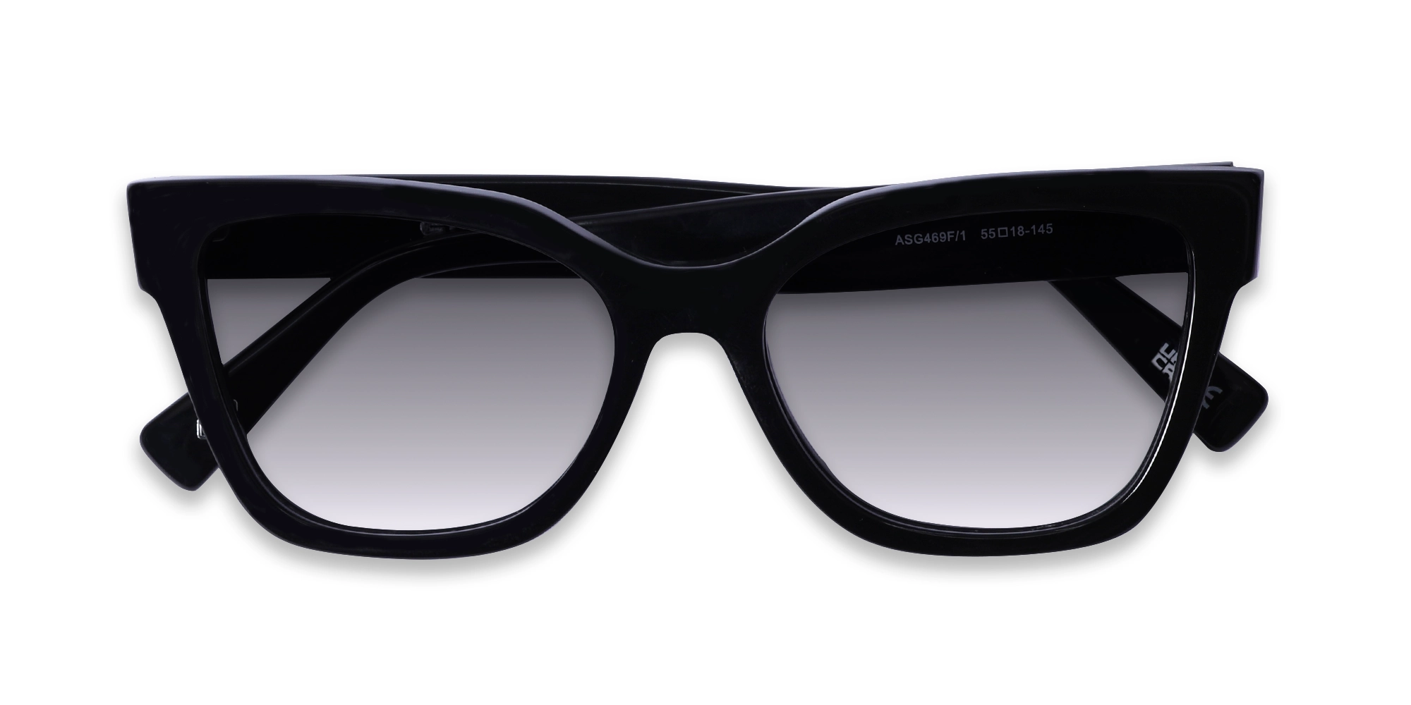 Black Acetate Square Sunglasses-6