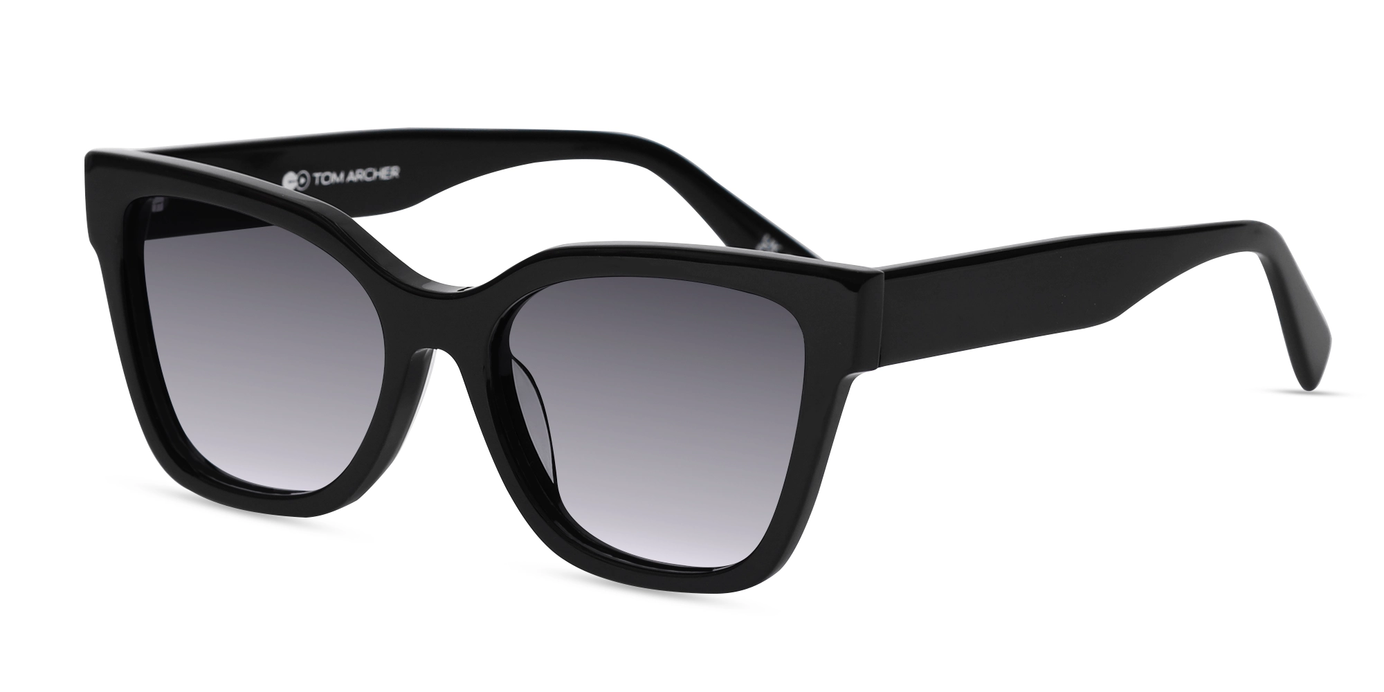 Black Acetate Square Sunglasses-3