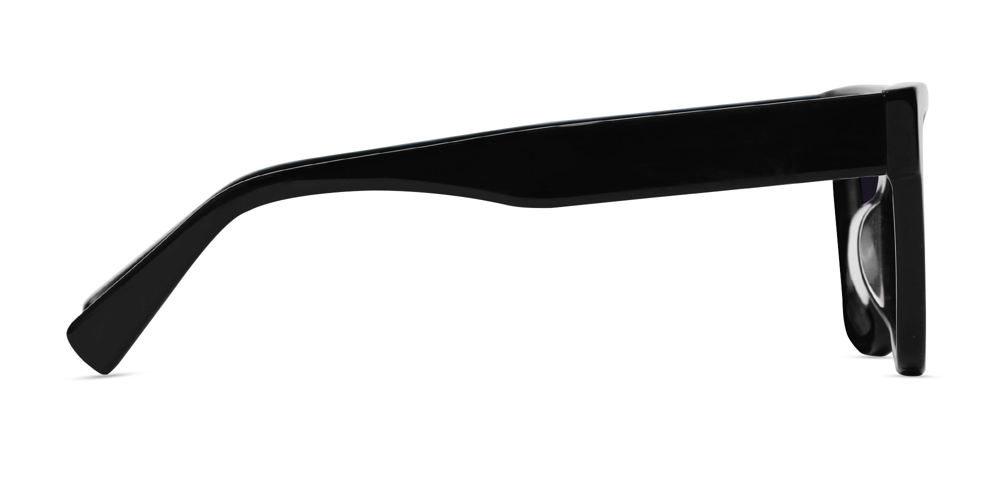 Black Acetate Square Sunglasses-4