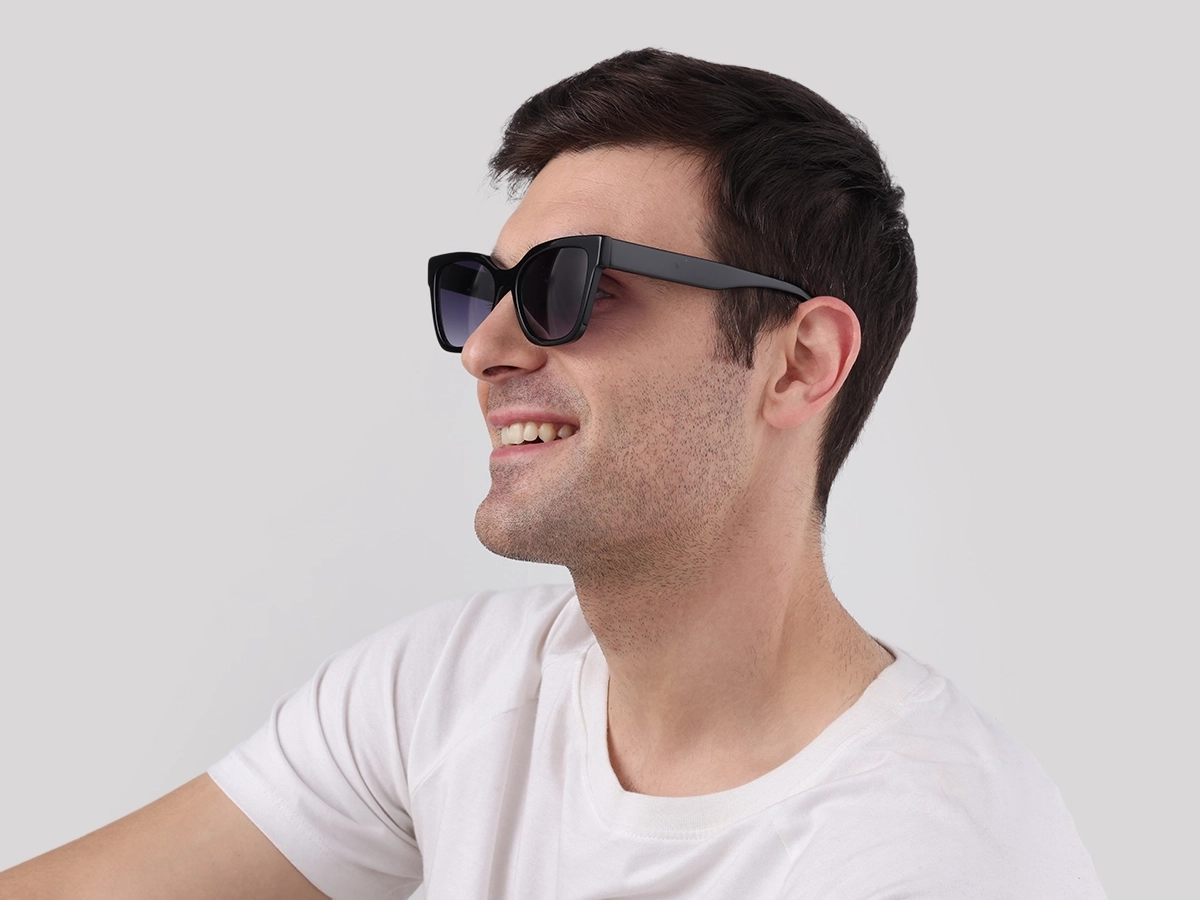 Black Acetate Square Sunglasses-42