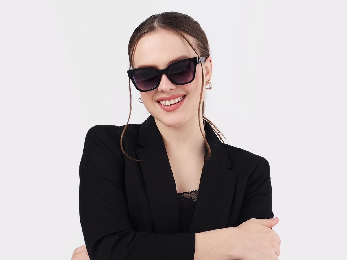 Black Acetate Square Sunglasses 51